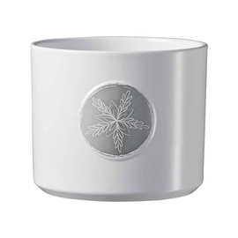 Цветочный горшок Soendgen Keramik Winter Friends 1015381, керамика, Ø 13 см, белый/серебристый