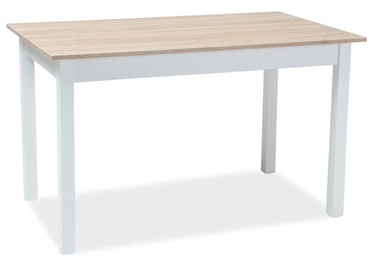 Pusdienu galds izvelkams Signal Meble Scandinavian Horacy, balta/ozola, 1000 - 1400 mm x 600 mm x 750 mm