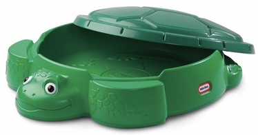 Smilšu kaste Little Tikes Turtle Sandbox, 98.42 x 109 cm, ar vāku, zaļa