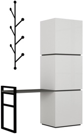 Комплект мебели для прихожей Kalune Design Mello, комнатные, белый/черный