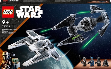 Konstruktors LEGO Star Wars Mandalorian Fang Fighter pret TIE Interceptor™ 75348