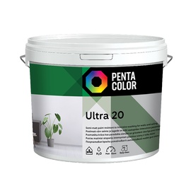 Dispersijas krāsa Pentacolor Ultra 20, balta, 3 l