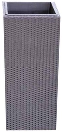 Puķu pods Home4you Wicker 35182, plastmasa/metāls, 180 mm x 180 mm, tumši brūna