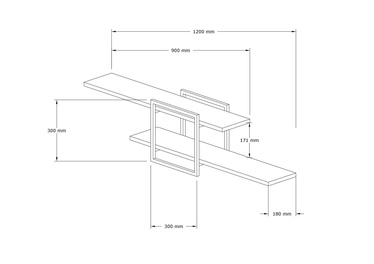 Настенная полка Kalune Design Mone 495SSE1159, белый (поврежденная упаковка)