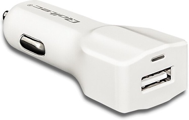 Зарядное устройство Qoltec 50129, USB, белый, 12 Вт