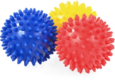 Массажный шарик Soft Profit DK2109, синий/красный/желтый, 75 мм