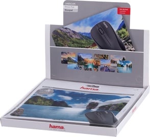 Peles paliktnis Hama "Landscape" mouse pad, 16 pieces in a display carton, 180 mm x 220 mm x 1 mm, daudzkrāsains
