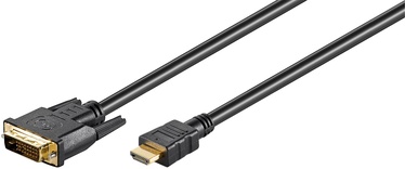 Vads MicroConnect HDMI to DVI-D HDMI male, DVI-D male, 5 m, melna