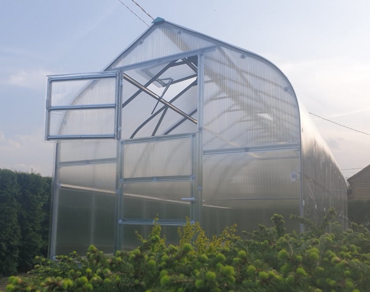 Kasvuhoone Klasika Standart, polükarbonaat, 8 x 2.5 m, 4 mm