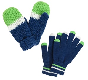 Набор перчаток, для мальчиков Cool Club 7450719, синий/белый/зеленый, 134/146