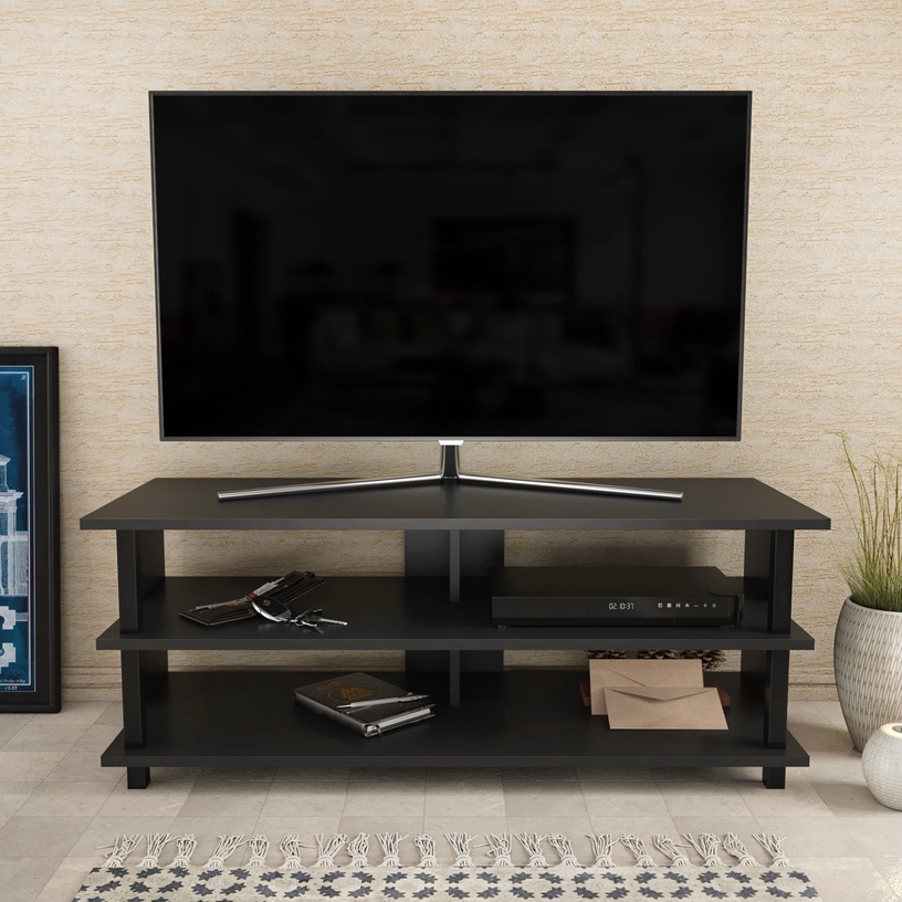TV-laud Kalune Design Pueblo, antratsiit/must, 44.6 cm x 120 cm x 47.4 cm