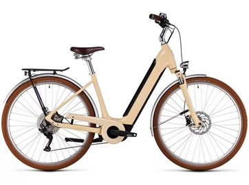 Elektrinis dviratis Cube Ella Ride Hybrid 500, S, 28", 250 W, 13.4 Ah, balta/geltona