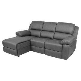 Угловой диван Home4you Berit LC, темно-серый, левый, 214 x 160 см x 98 см