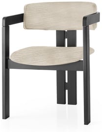 Söögitoa tool Kalune Design CO 006 974NMB1711, matt, must/helehall, 49 cm x 58 cm x 76 cm