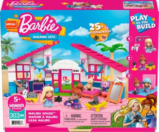 Konstruktorius Mega Bloks Barbie Malibu House GWR34, plastikas