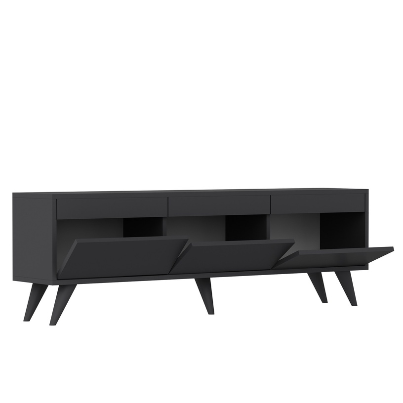 TV-laud Kalune Design River, antratsiit, 150 cm x 48 cm x 30 cm