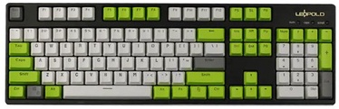 Klaviatuuri kate Royal Kludge OEM PBT Keycaps 104 pcs Hulk PBT, valge/roheline/hall