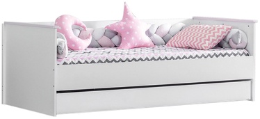 Выдвижная кровать Kalune Design Cýty Sedýr-P-Myy, белый/розовый, 100 x 200 см