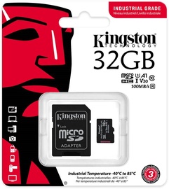 Atminties kortelė Kingston Industrial microSD + Adapter, 32 GB