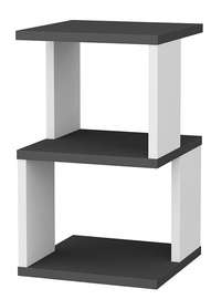 Naktinis staliukas Kalune Design Carter 322RTC1637, baltas/antracito, 29.6 x 29.6 cm x 49.4 cm
