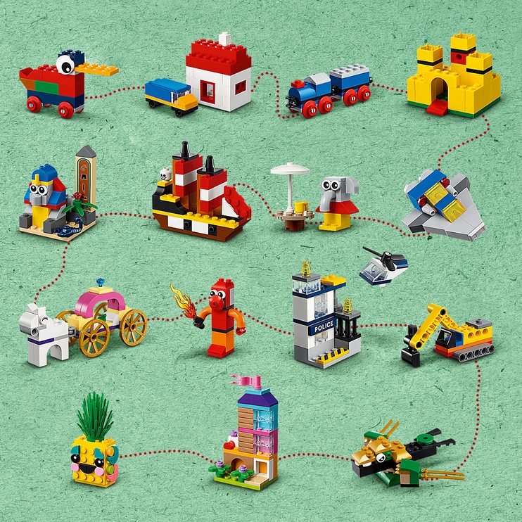 Konstruktor LEGO® Classic 90 aastat mängu 11021, 1100 tk
