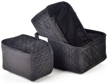 Korvide komplekt, esemete hoidmiseks Mondex Sara Black HIWB7041-PROM, must, 27 x 20 x 11 cm