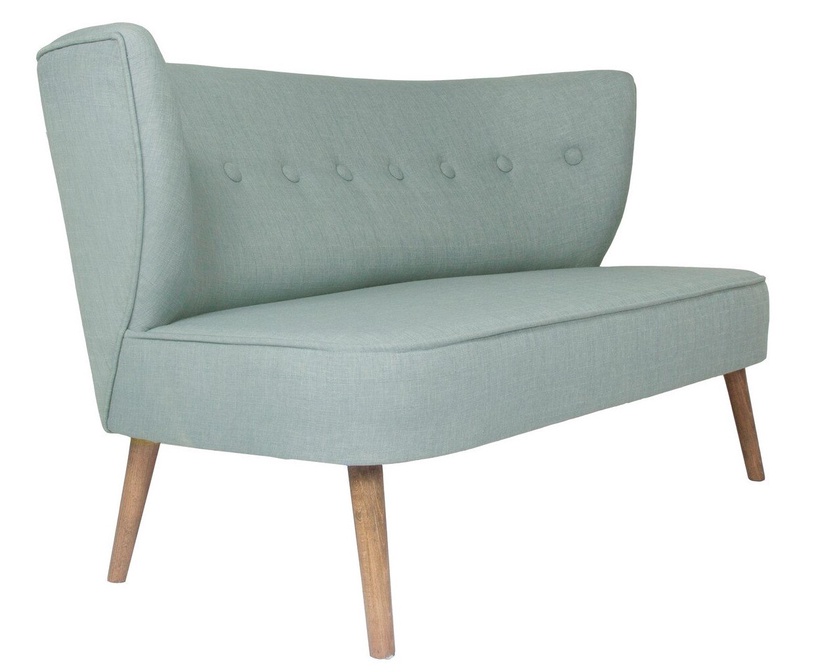 Dīvāns Hanah Home Bienville 2-Seat, gaiši zila, 141 x 73 cm x 77 cm