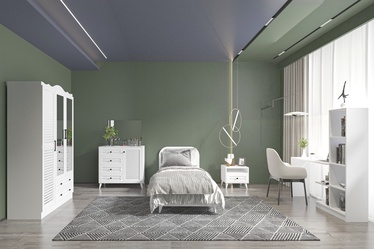 Guļamistabas mēbeļu komplekts Kalune Design Nil 810, iekštelpu, balta