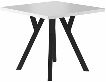 Pusdienu galds izvelkams Merlin, balta, 90 - 240 cm x 90 cm x 76 cm