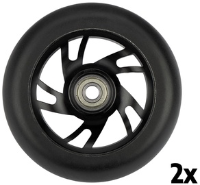 Ratukai paspirtukams Black Dragon Stunt Scooter Wheel Set Spoked Alu, juoda, 2 vnt.