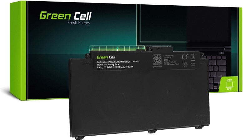 Аккумулятор для ноутбука Green Cell HP165, 3.3 Ач, LiPo