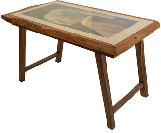 Pusdienu galds Kalune Design Nordkisa Large, valriekstu, 100 cm x 50 cm x 45 cm
