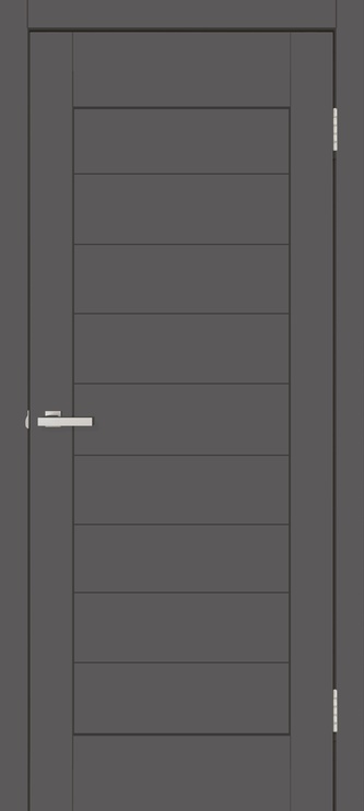 Полотно межкомнатной двери BIT, универсальная, графитовый, 200 x 70 x 4 см