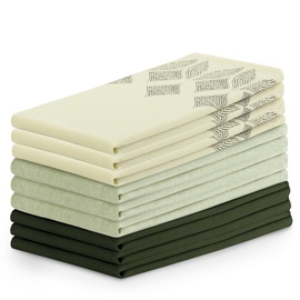 Набор полотенец для кухни DecoKing Letty, оливково-зеленый, 50 x 70 cm, 9 шт.