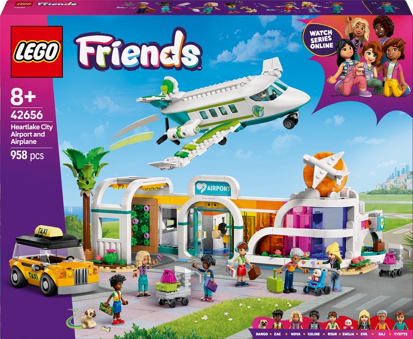 Konstruktor LEGO® Friends Heartlake’i linna lennujaam ja lennuk 42656, 958 tk