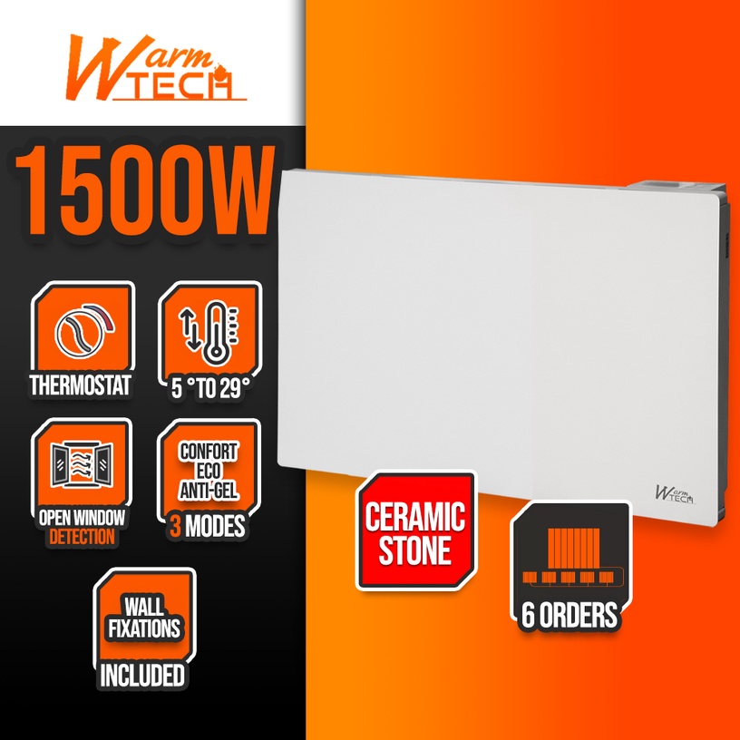 Keraamiline küttekeha Warm Tech WTCHM1500T, 1.5 kW