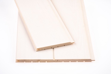 Деревянная доска внутри Woodmood White Wax 201008, 2400 мм x 120 мм x 12 мм, A класс, 8 шт.