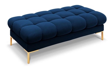 Пуф Micadoni Home Mamaia Velvet, синий/золотой, 133 см x 62 см x 41 см