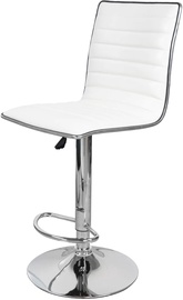 Bāra krēsls Kayoom Midnight 625 N4A64, balta/hroma, 51 cm x 41 cm x 63 - 84 cm, 2 gab.
