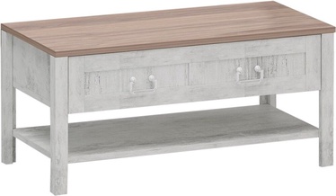 Kohvilaud Kalune Design Sento, valge/tamm, 90 cm x 45 cm x 42 cm