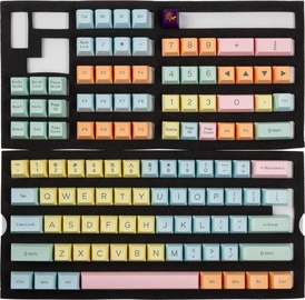 Чехол на клавиатуру Ducky PBT Double-Shot Keycap Set Cotton Candy 108 pcs, желтый/зеленый/oранжевый/розовый/голубой