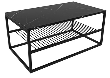 Kafijas galdiņš Kalune Design Asude, melna, 950 mm x 550 mm x 430 mm