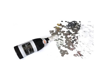 Декорация Winterseason Confetti Champagne 10323181, 32 см, пластик, серебристый/черный