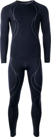 Термобелье, мужские Hi-Tec Ikar Set Met, черный/серый, XL, 2 шт.