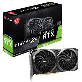 Видеокарта MSI GeForce RTX 3060 Ventus 2X 12G OC, 12 ГБ, GDDR6