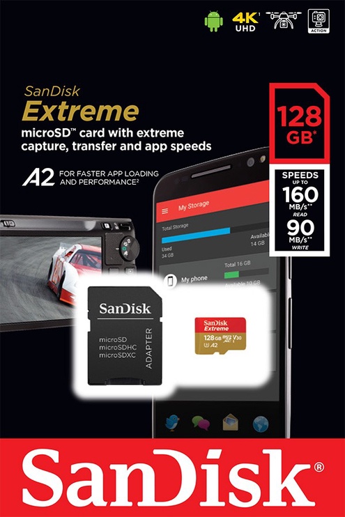 Карта памяти SanDisk, 128 GB