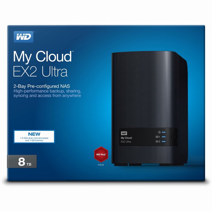 Tīkla disku masīvs Western Digital My Cloud EX2 Ultra, 8000 GB