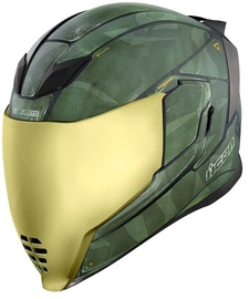 Мотоциклетный шлем Icon Battlescar 2 Airlite, L, зеленый