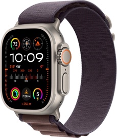 Viedais pulkstenis Apple Watch Ultra 2 GPS + Cellular, 49mm Titanium Indigo Alpine Loop Medium LT, titāna