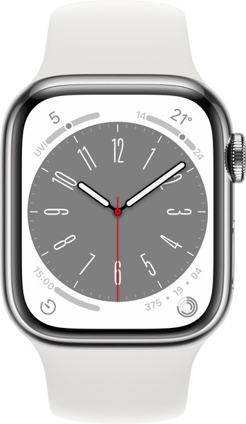 Nutikell Apple Watch Series 8 GPS + Cellular 41mm Stainless Steel LT, hall